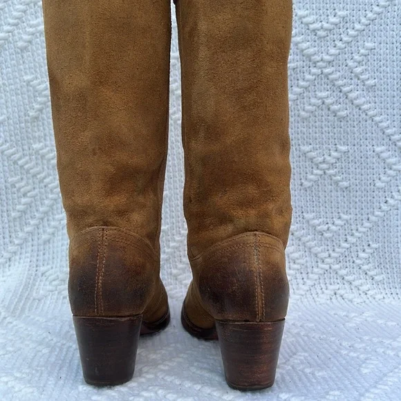Women’s Frye Jane Stitch Oiled Suede Leather Boots sz 8 - Picture 10 of 14